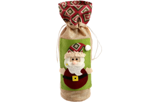 Чехол на бутылку «Дед Мороз» шапочка с рисунком цвета МИКС 3340218